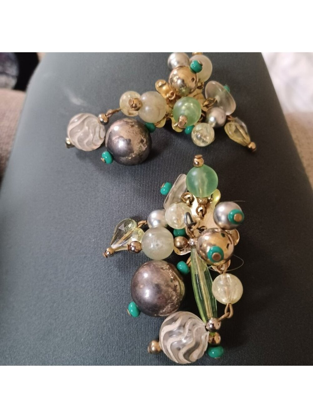 Chameleon Brand Vintage Signed Earrings Clip On